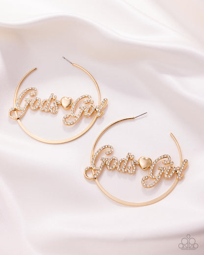 Shine with Purpose - gold - Paparazzi earrings