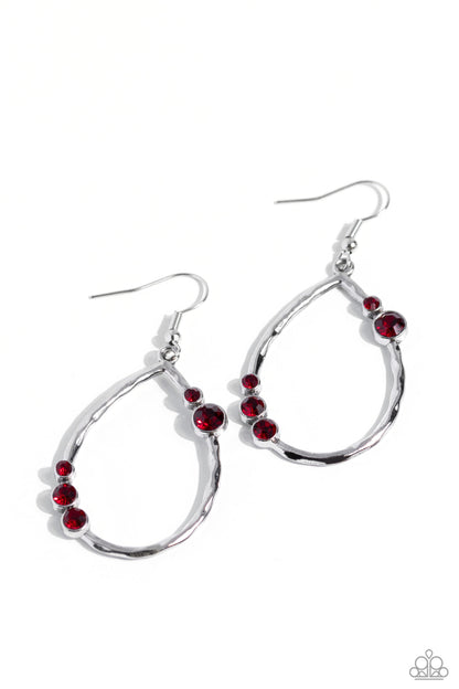 Shop Till You DROPLET - red - Paparazzi earrings