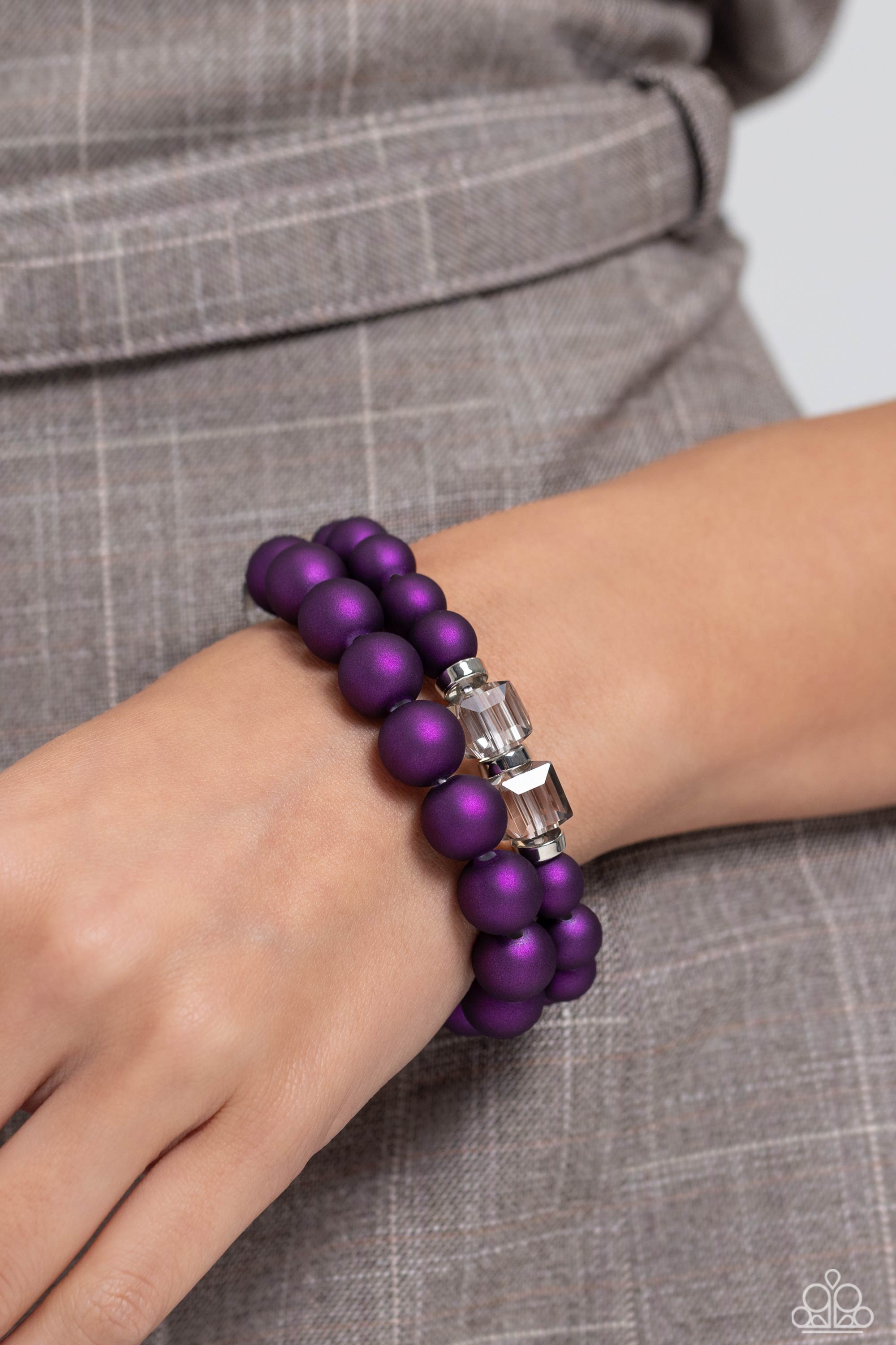 Shopaholic Showdown Purple Paparazzi Bracelet Jewelryblingthing