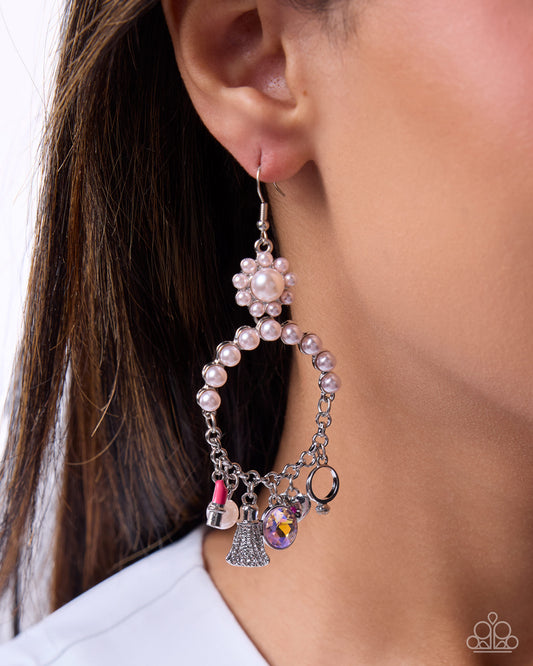 Shopaholic Surety - pink - Paparazzi earrings