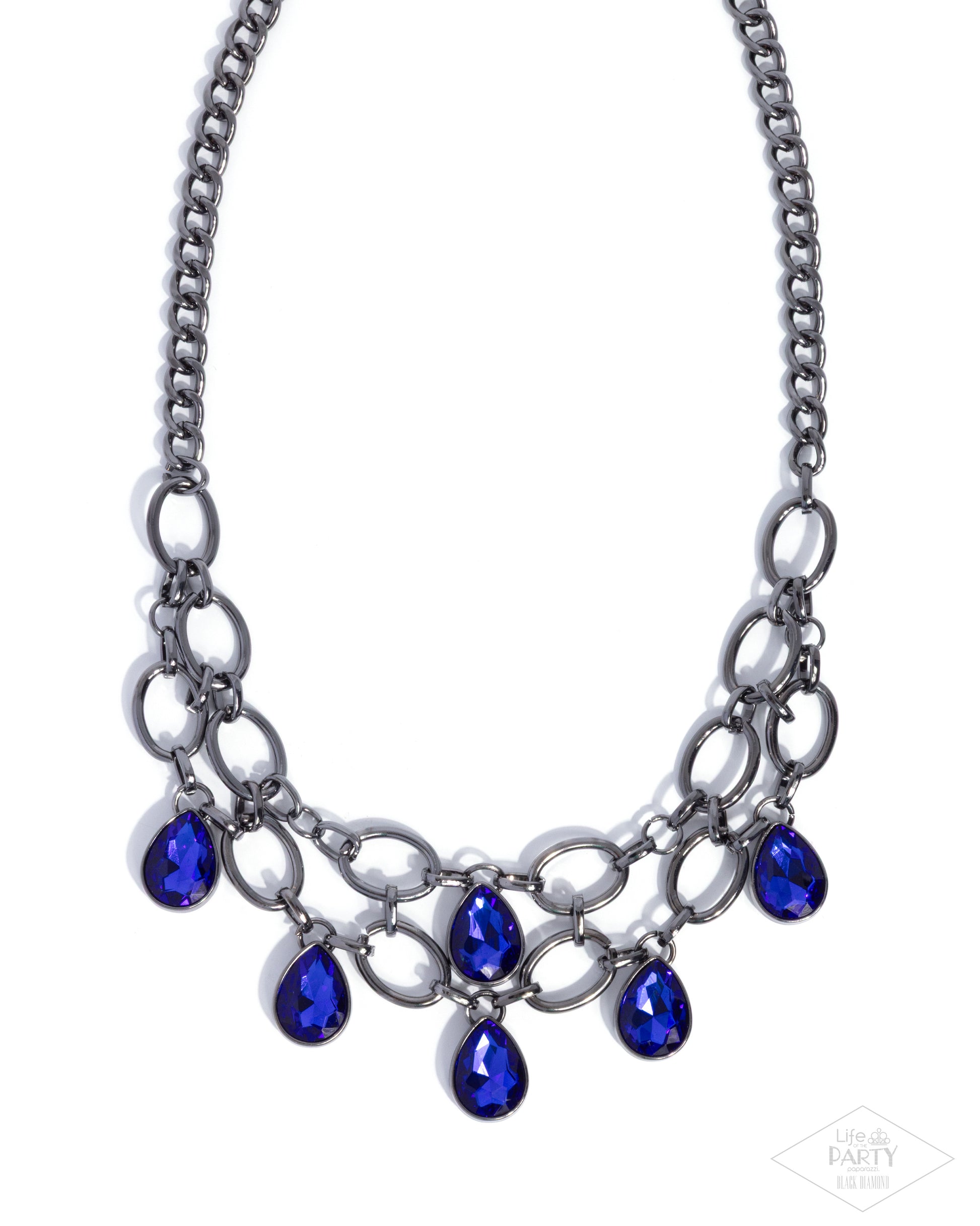 Show-Stopping Shimmer - blue - Paparazzi necklace