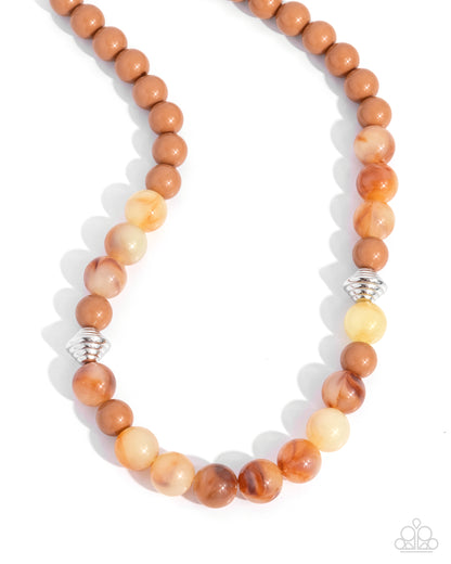 Showroom Swirl - orange - Paparazzi necklace