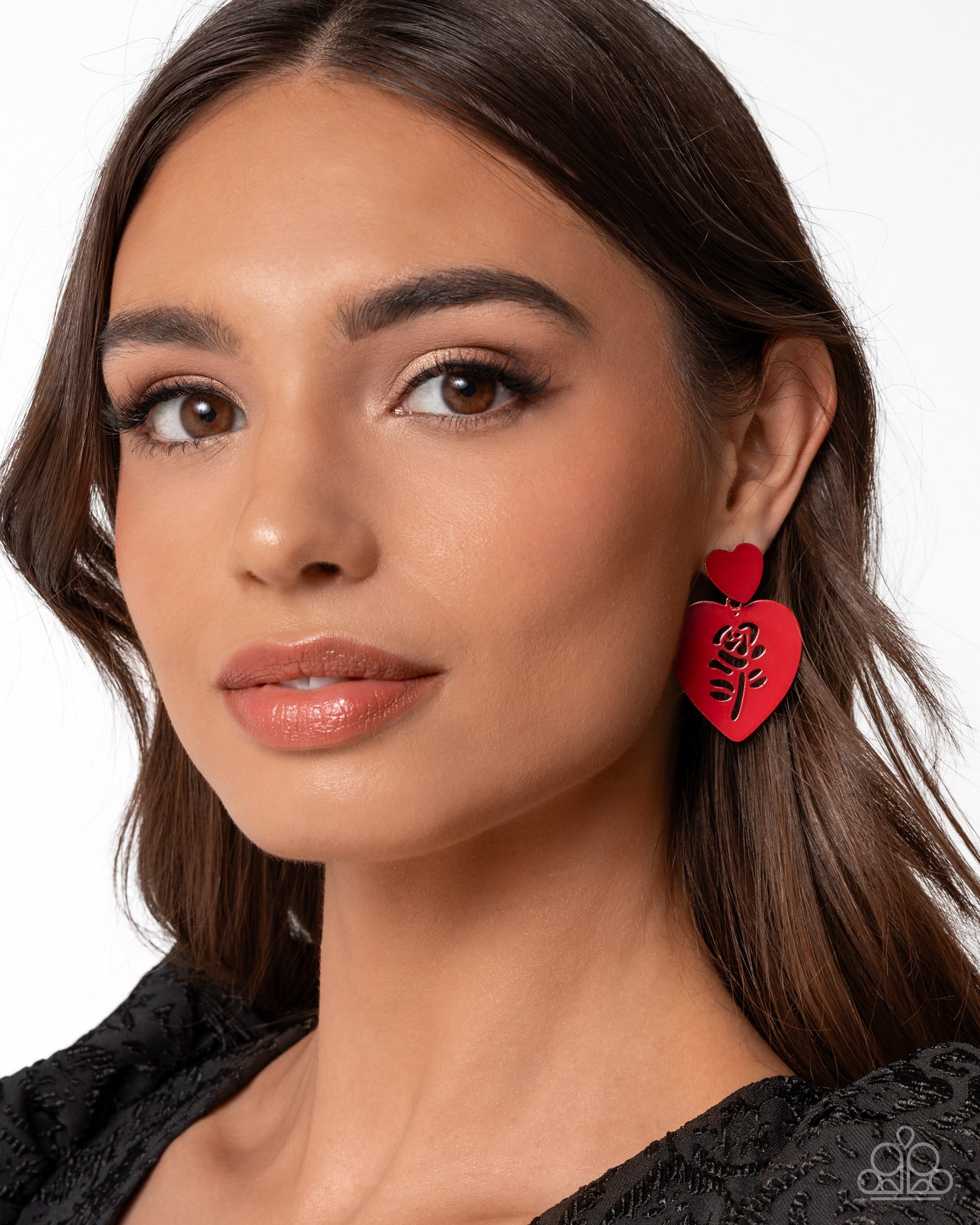 Showstopping Silhouette - red - Paparazzi earrings