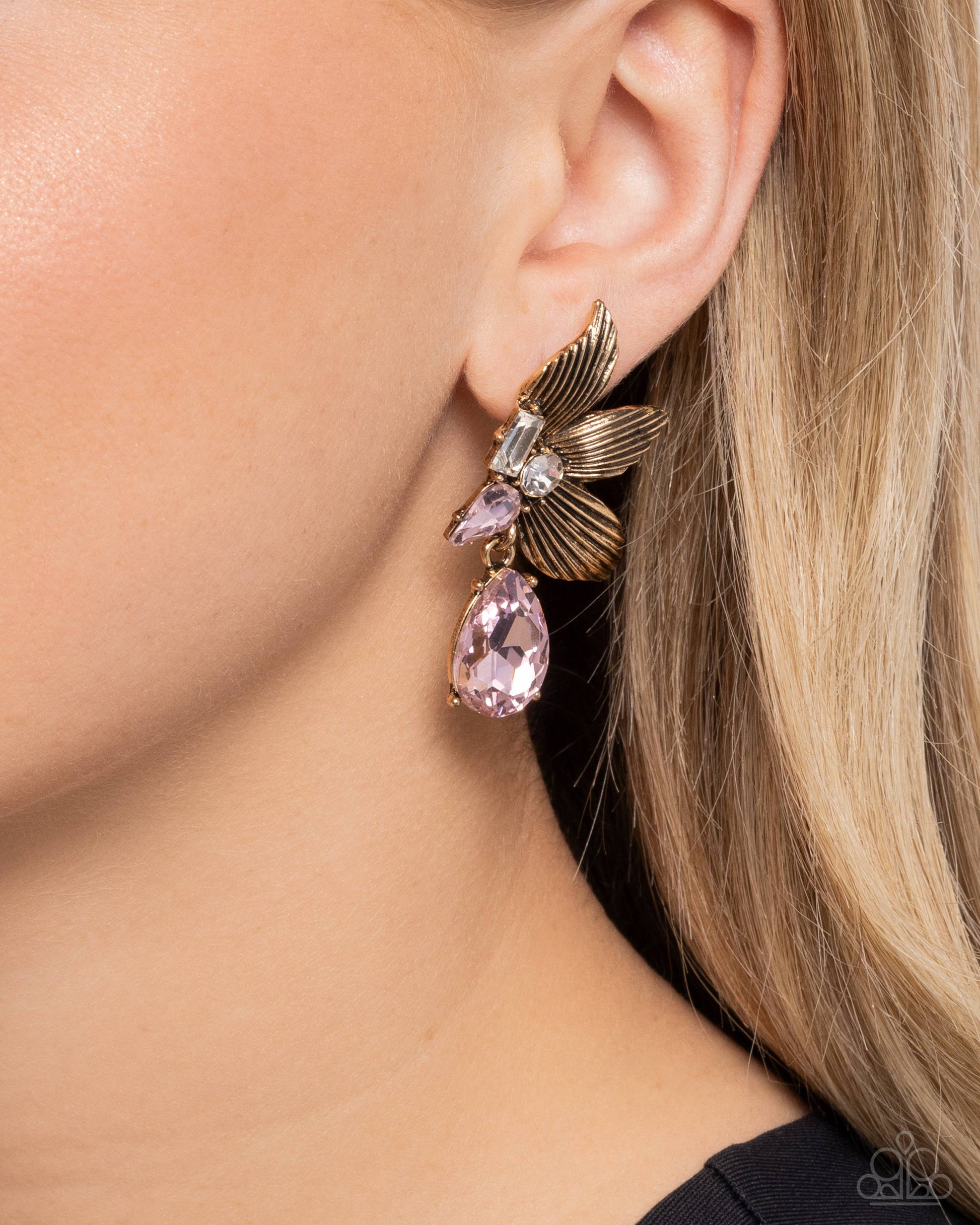 Showstopping Symphony - pink - Paparazzi earrings