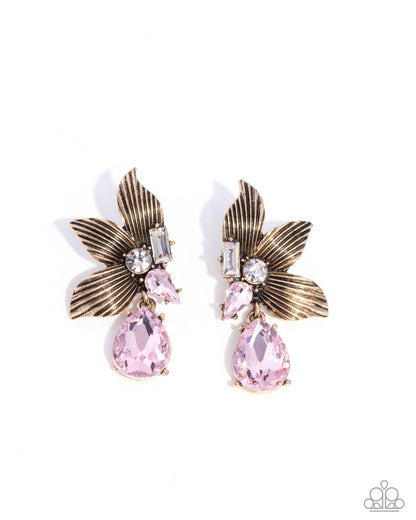 Showstopping Symphony - pink - Paparazzi earrings