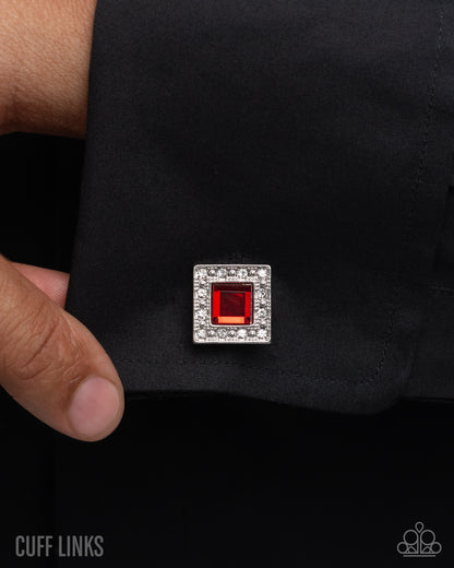 Sight to Behold - red - Paparazzi MENS cufflinks
