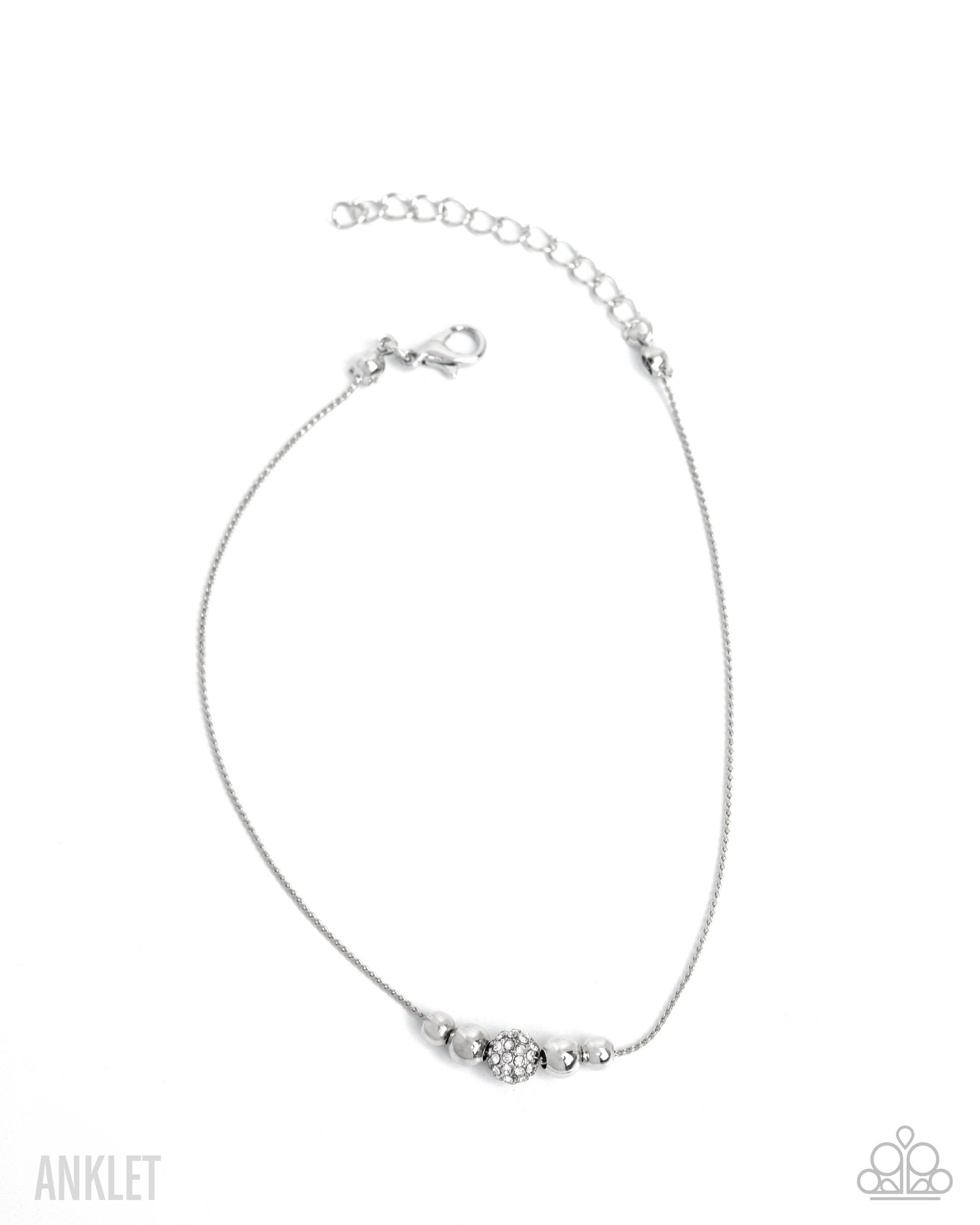 Simple Showcase - white - Paparazzi anklet