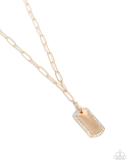 Simple Street - gold - Paparazzi necklace