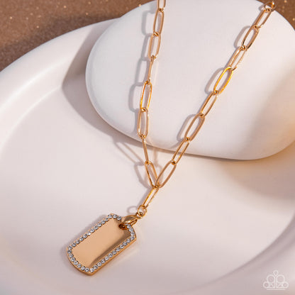 Simple Street - gold - Paparazzi necklace