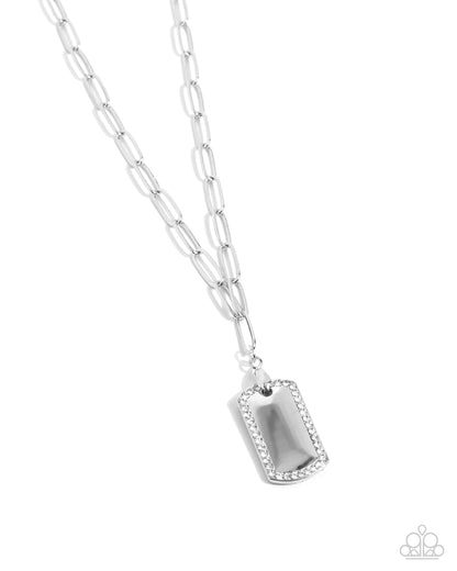 Simple Street - white - Paparazzi necklace