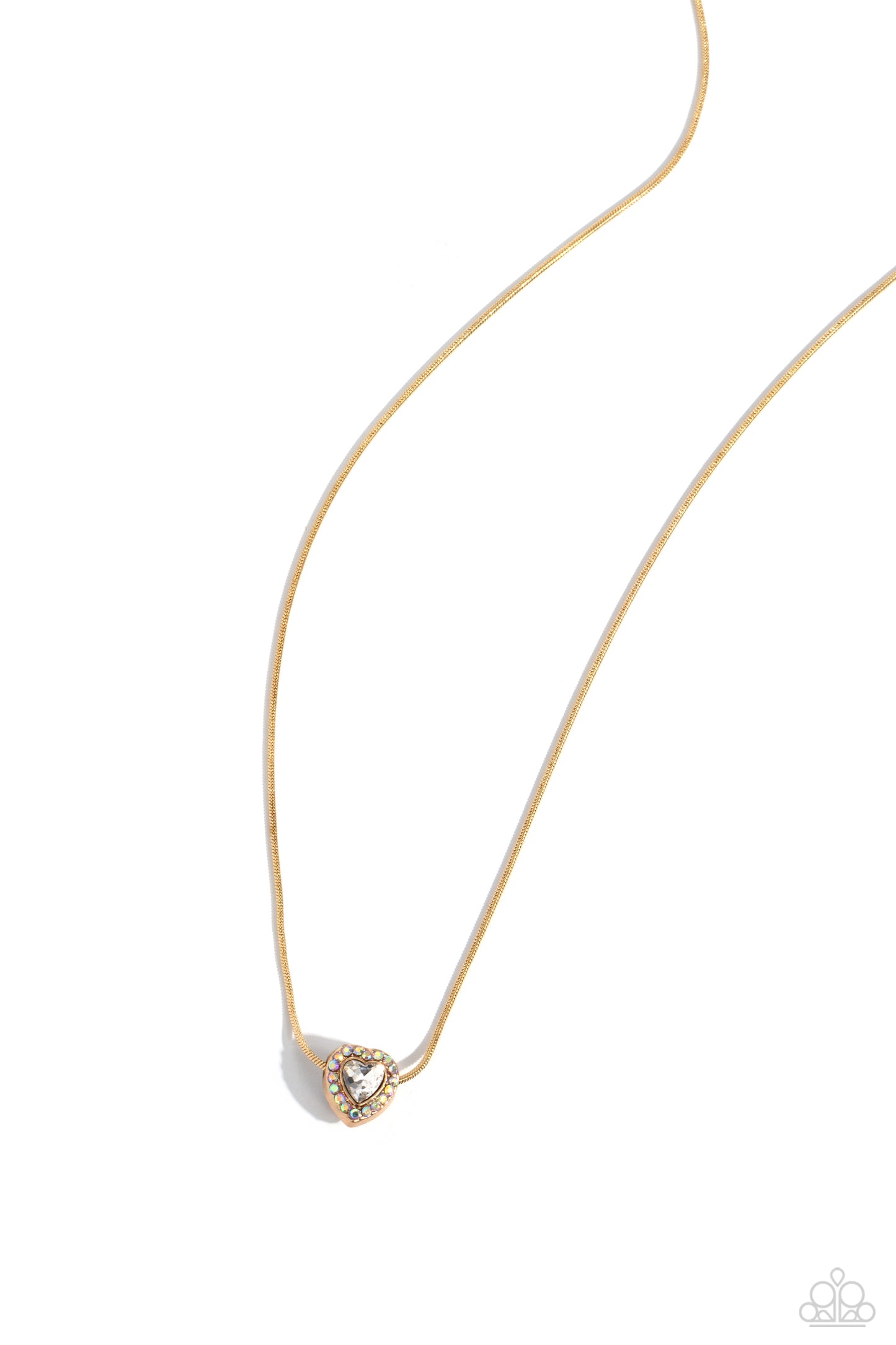 Simply Sentimental - gold - Paparazzi necklace