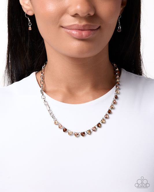 Sincere Shimmer - brown - Paparazzi necklace