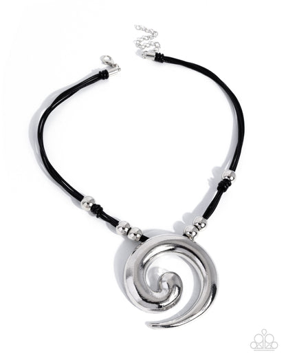Sincere Spiral - black - Paparazzi necklace