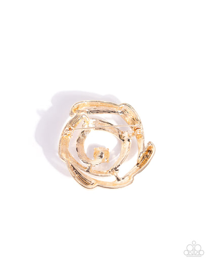 Singing Spirals - gold - Paparazzi brooch