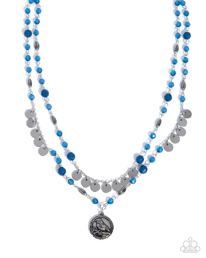 Singular Sparrow - blue - Paparazzi necklace
