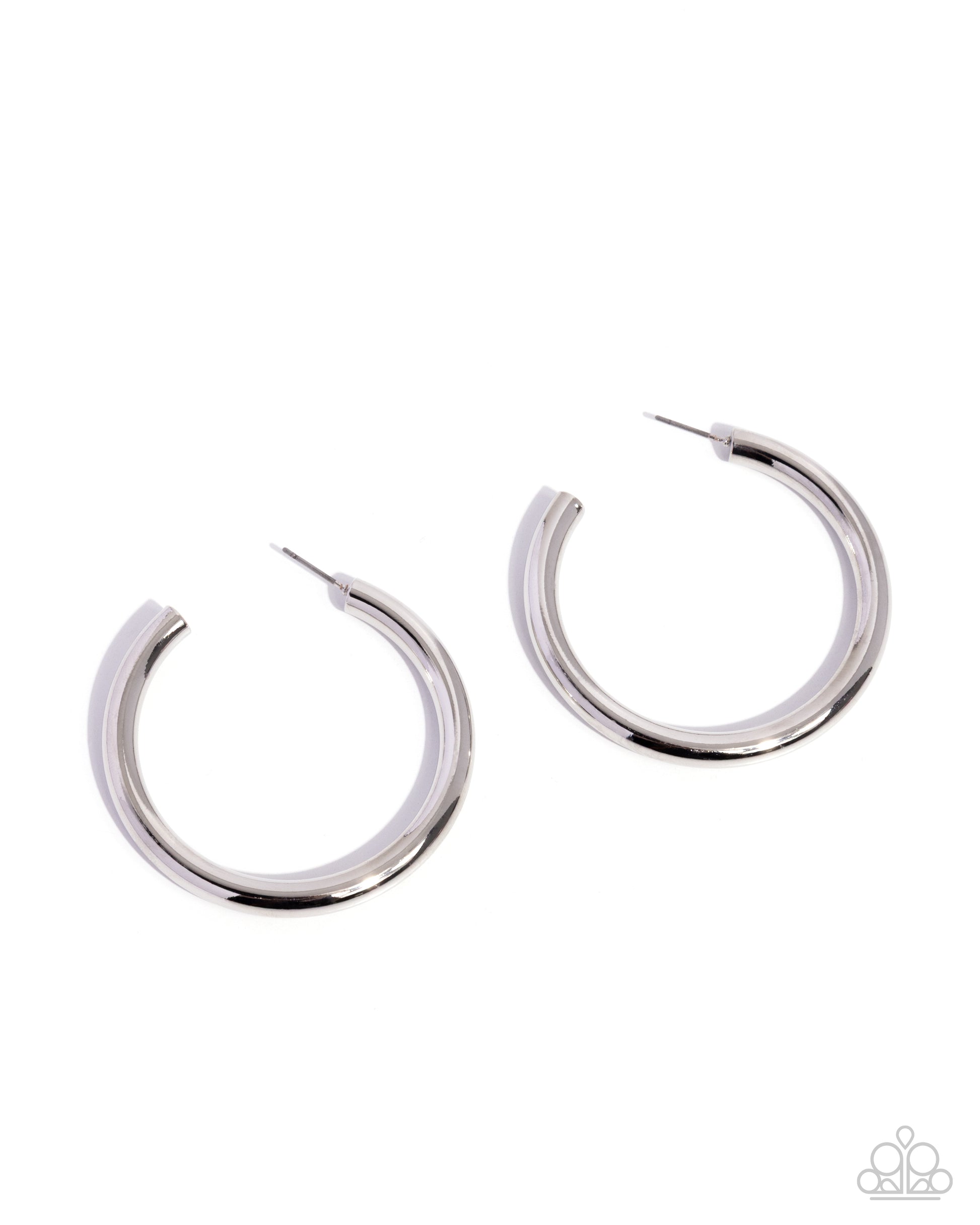 Sinuous Sheen - silver - Paparazzi earrings