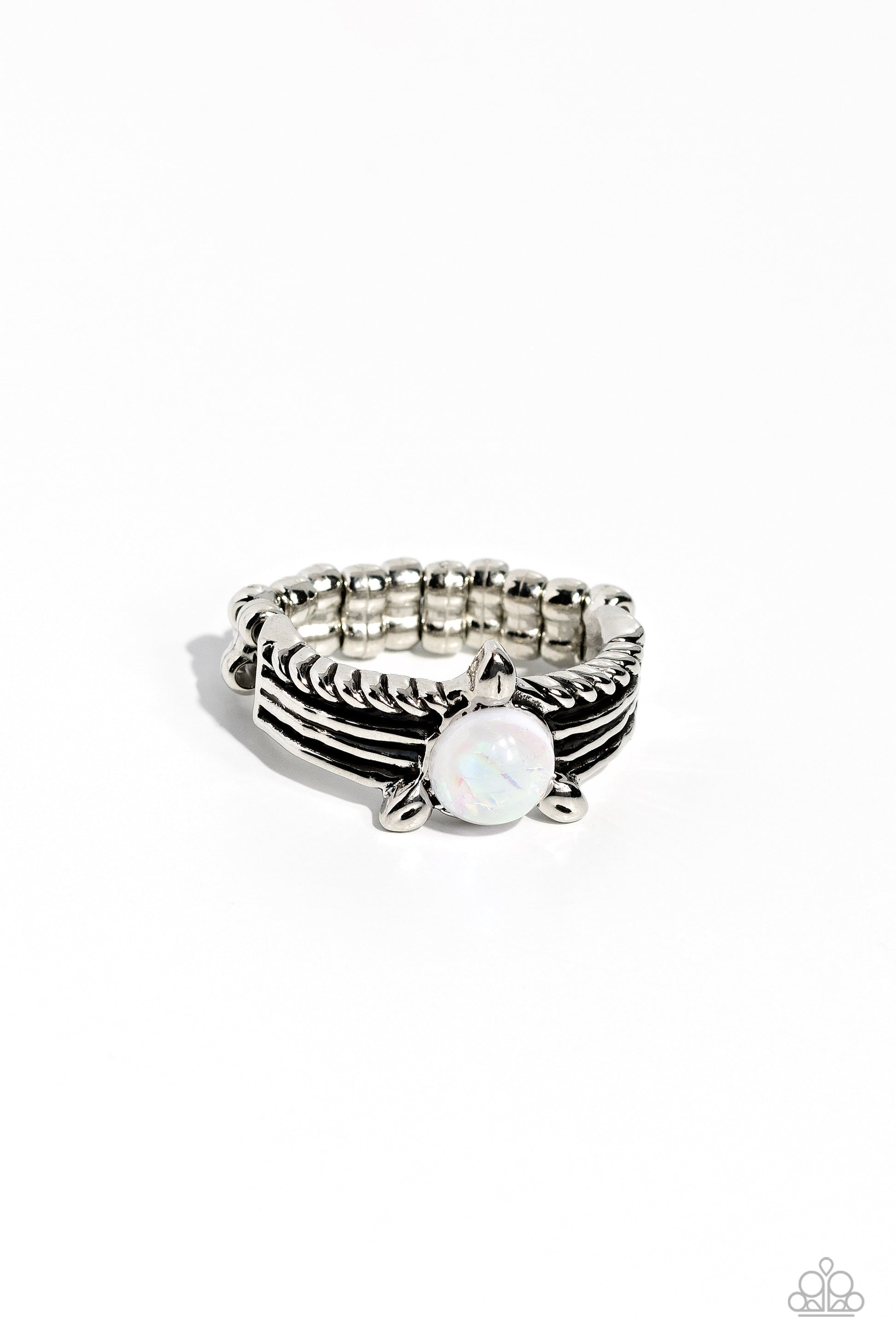 Sinuous Spotlight - white - Paparazzi ring