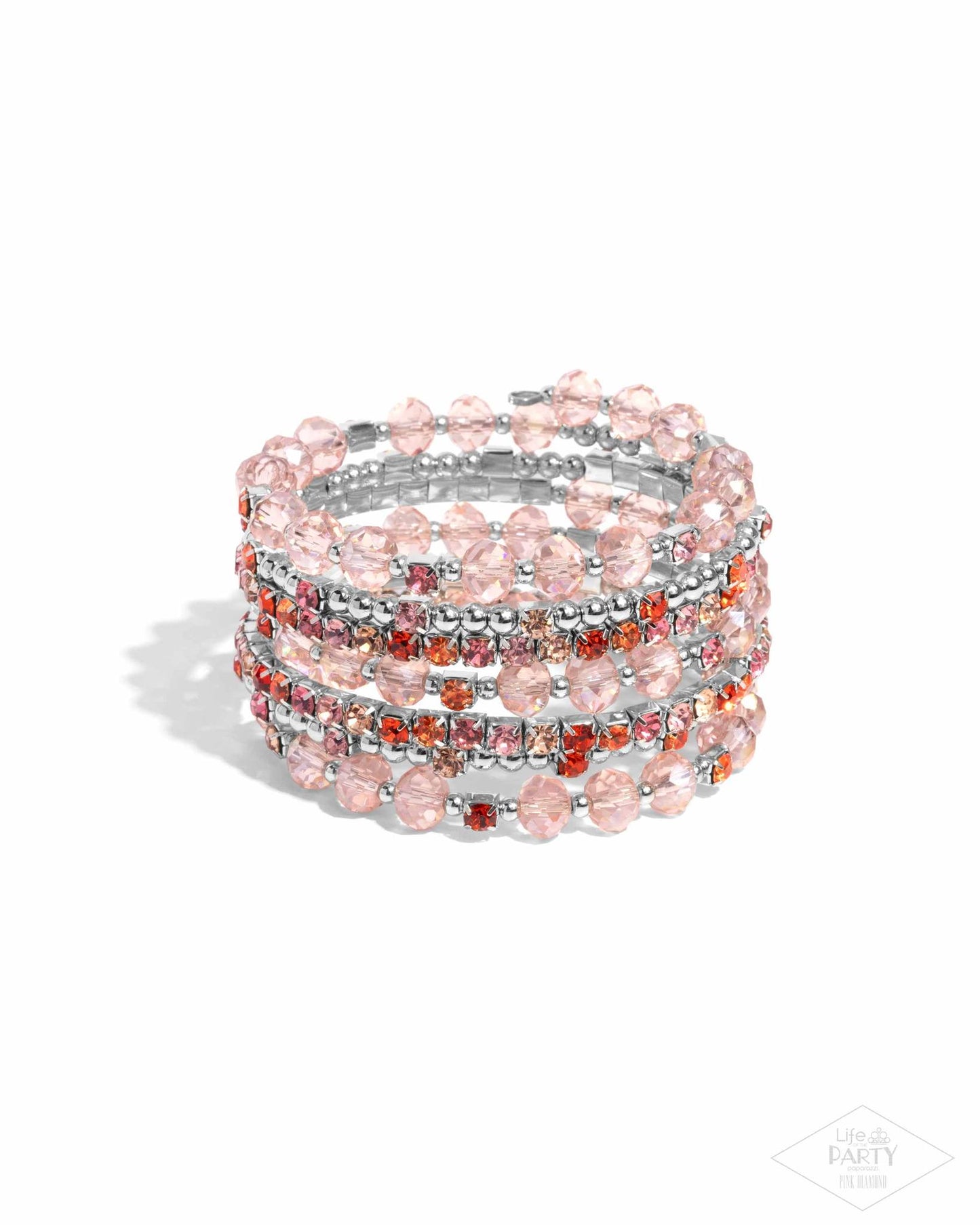 Sizzling Stack - multi (pink/orange) - Paparazzi bracelet