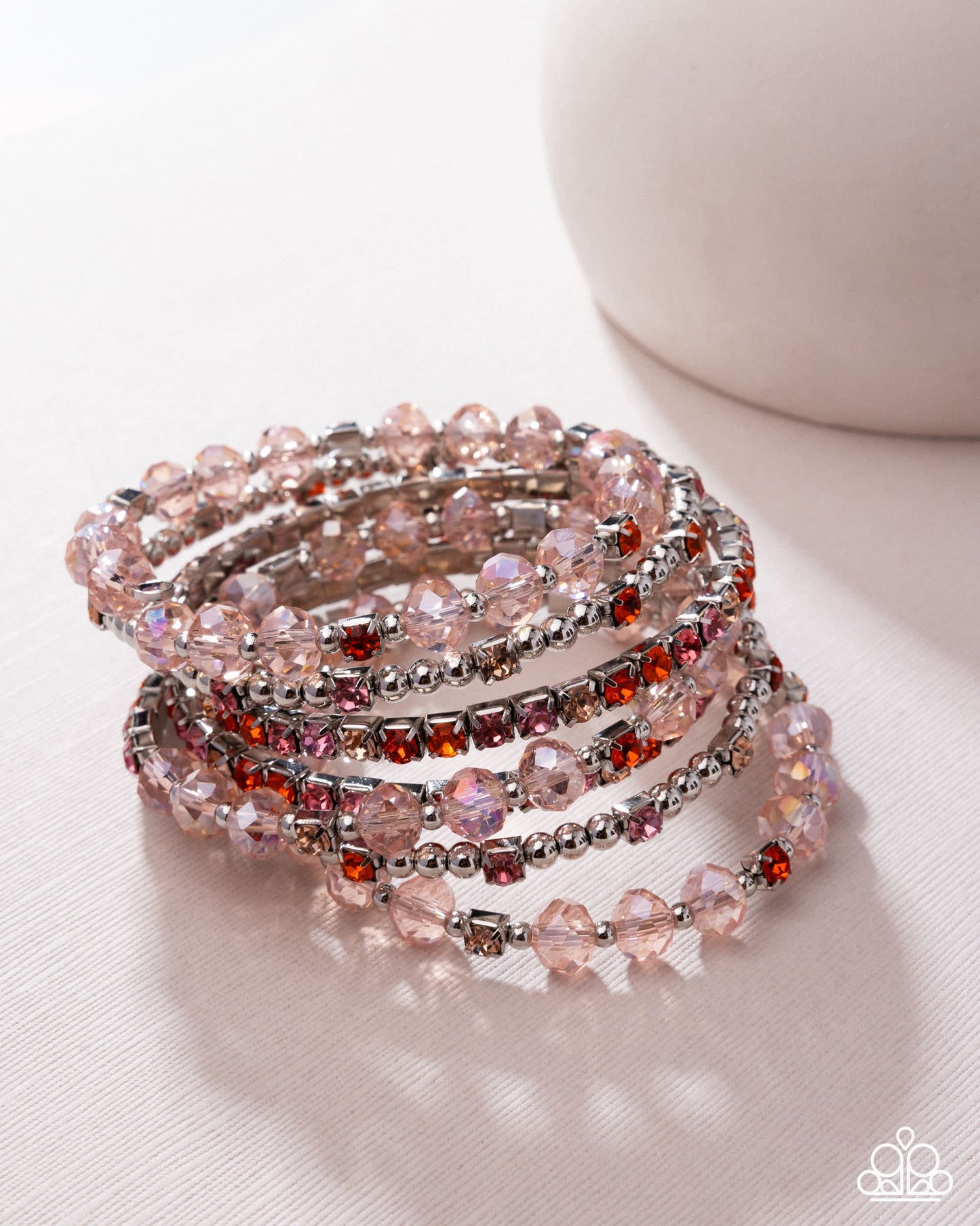 Sizzling Stack - multi (pink/orange) - Paparazzi bracelet