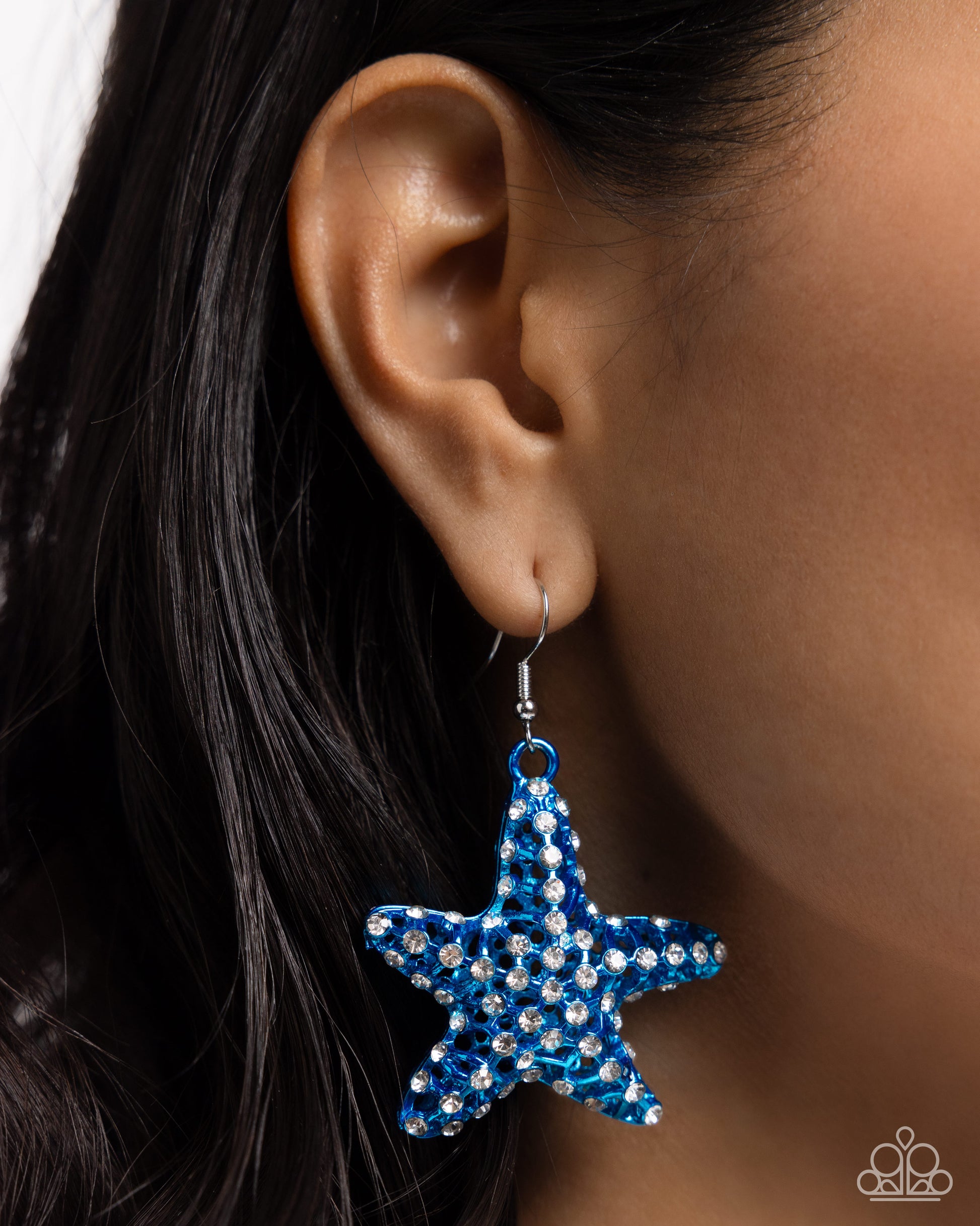 Skilled Starfish - blue - Paparazzi earrings