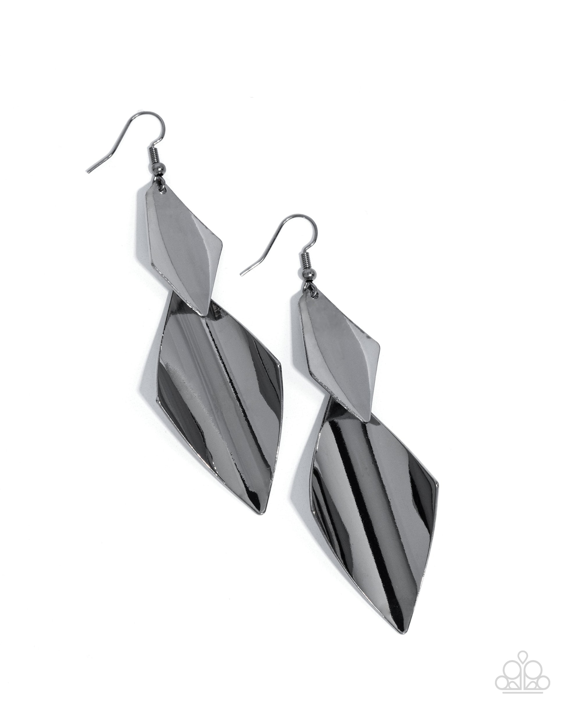 Skillfully Sheared - black - Paparazzi earrings