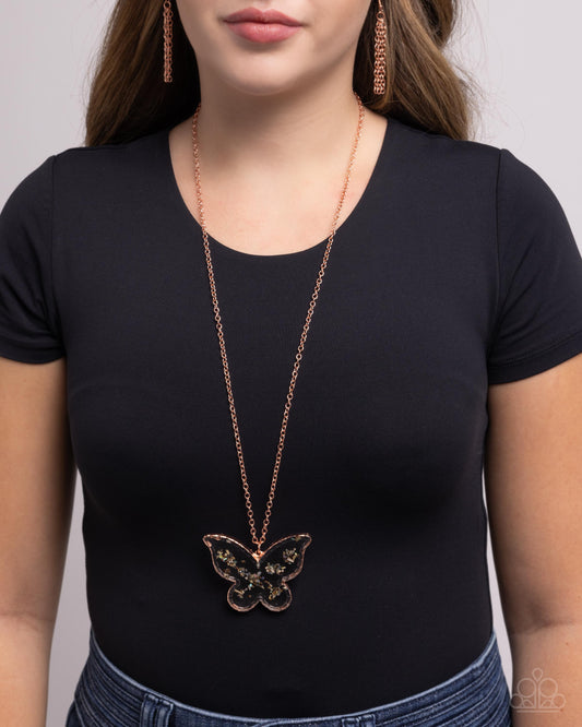 Skyward Shells - copper - Paparazzi necklace