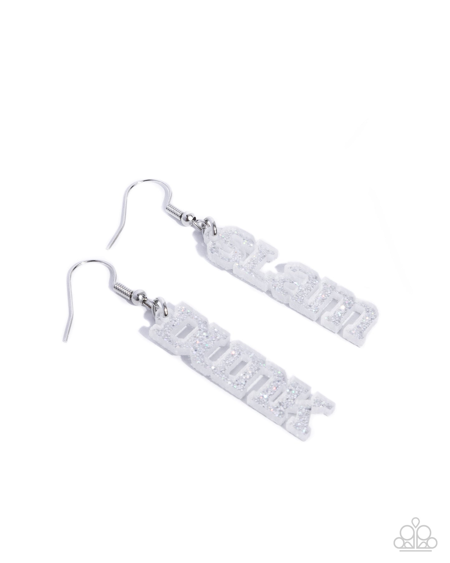 Slam Dunk Statement - silver - Paparazzi earrings