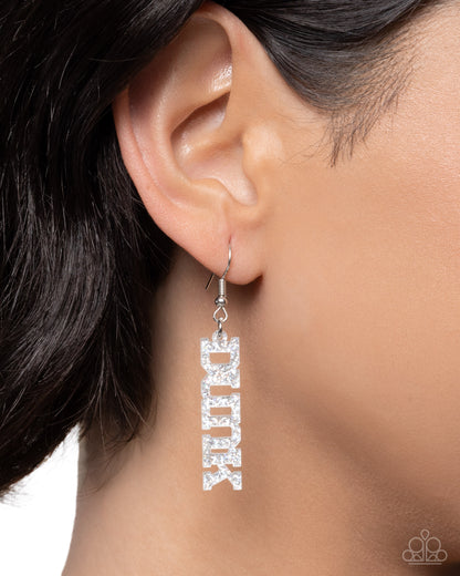 Slam Dunk Statement - silver - Paparazzi earrings