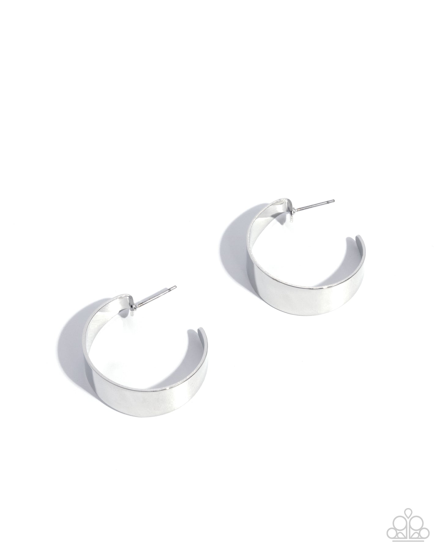 Sleek Secret - silver - Paparazzi earrings