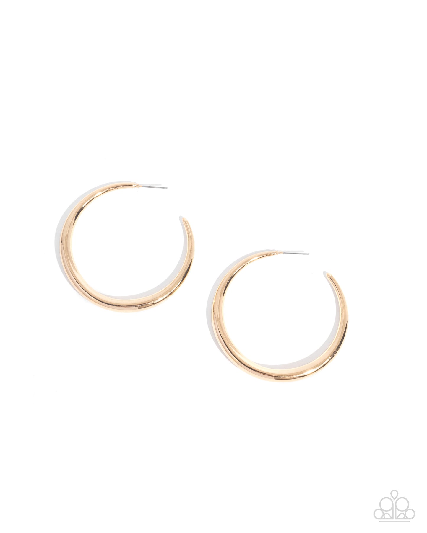 Sleek Selvage - gold - Paparazzi earrings