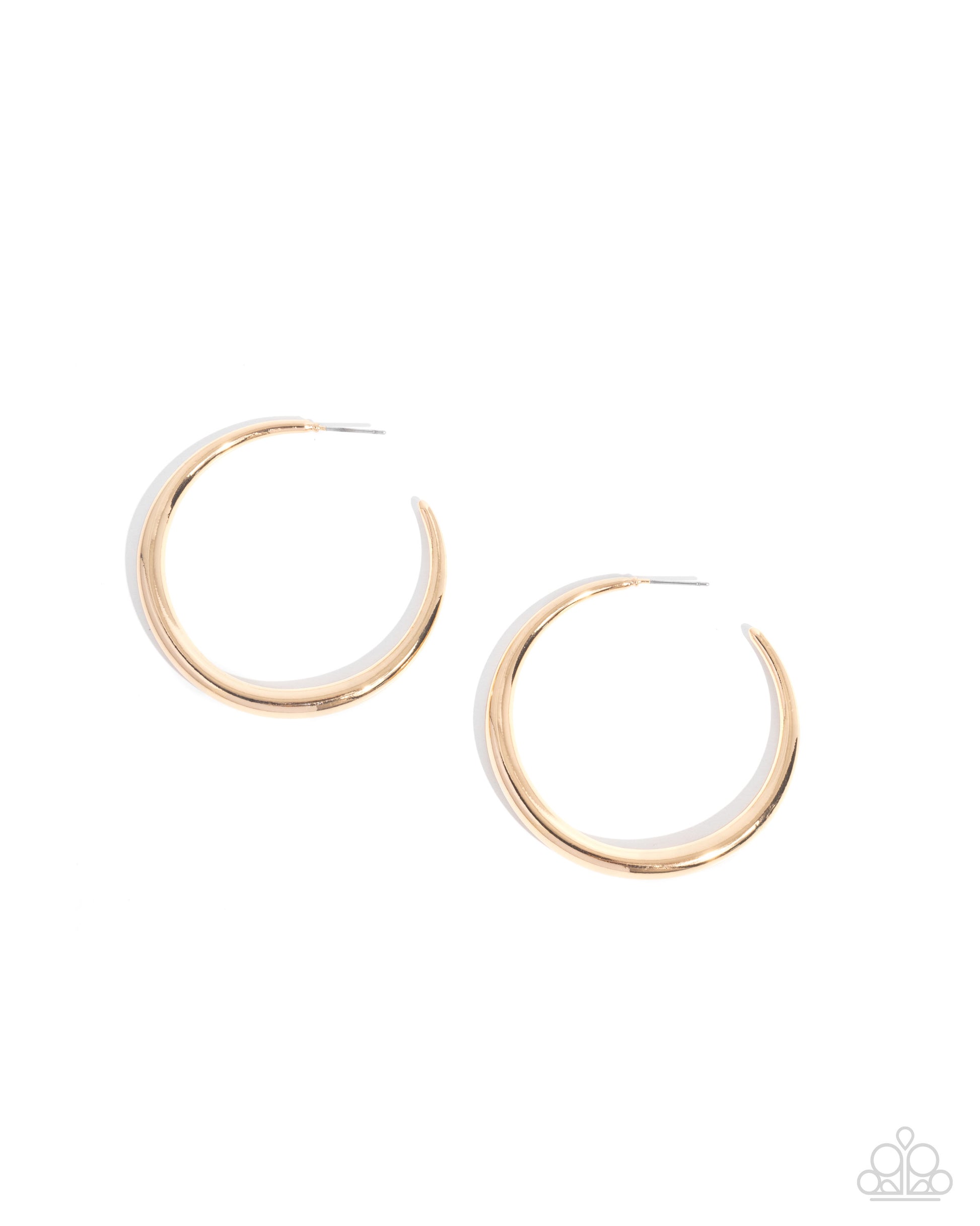 Sleek Selvage - gold - Paparazzi earrings