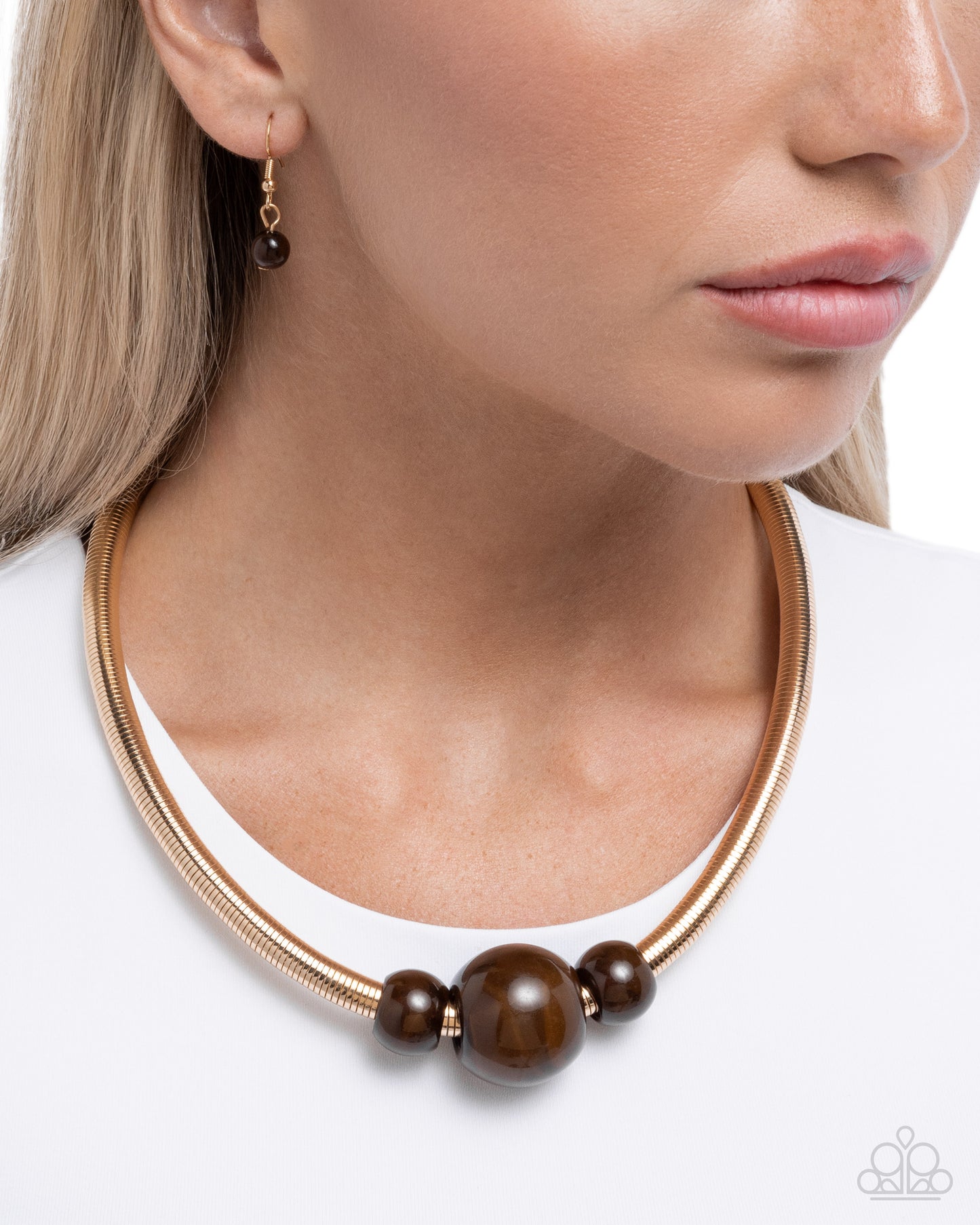 Sleek Shift - brown - Paparazzi necklace