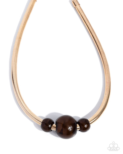 Sleek Shift - brown - Paparazzi necklace