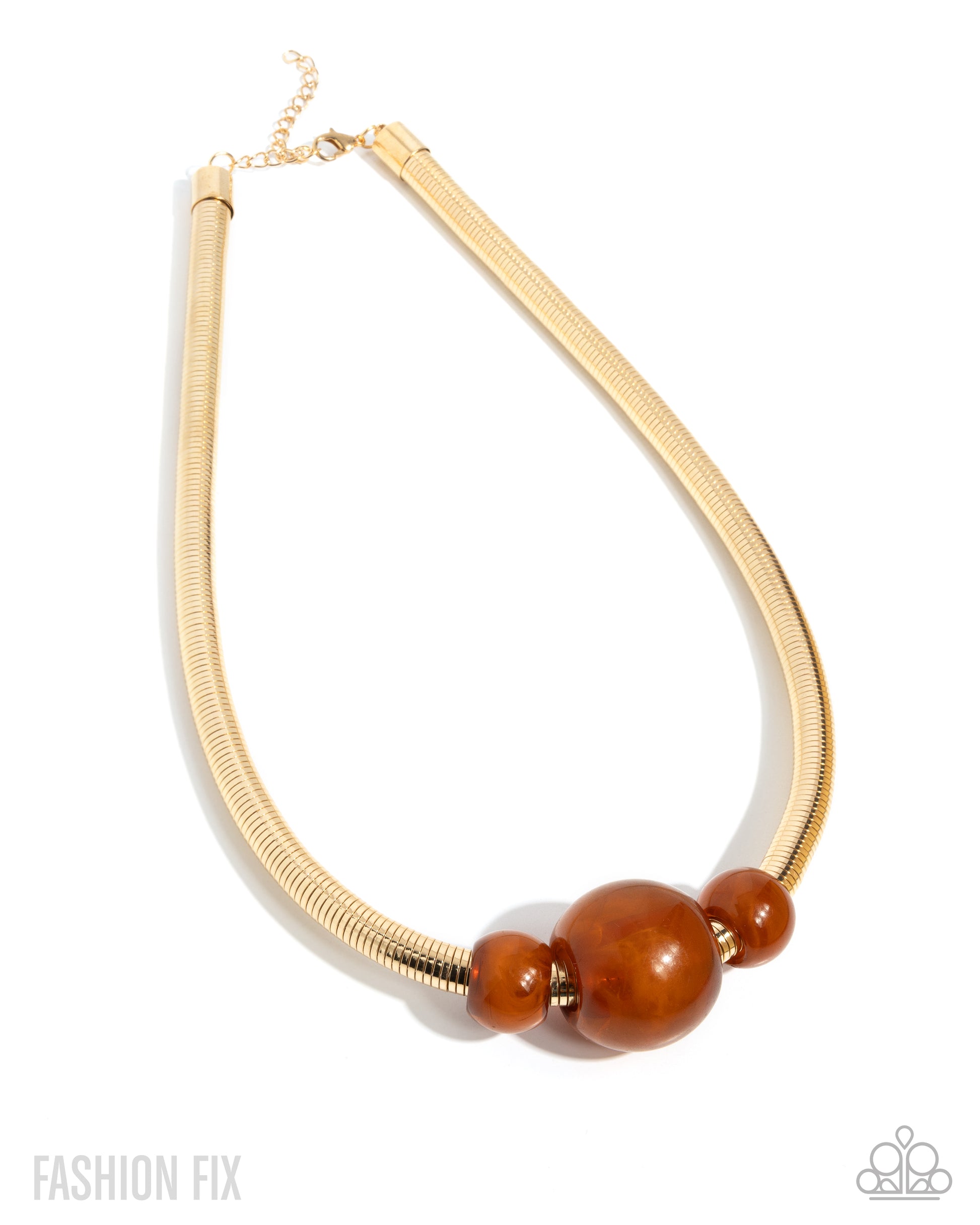 Sleek Shift - gold - Paparazzi necklace