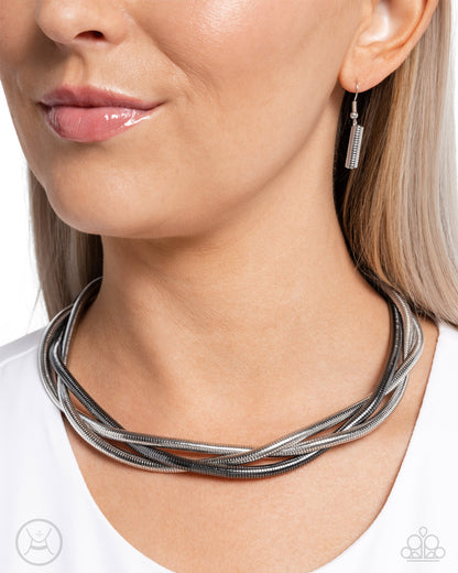 Sleek Splendor - silver - Paparazzi necklace