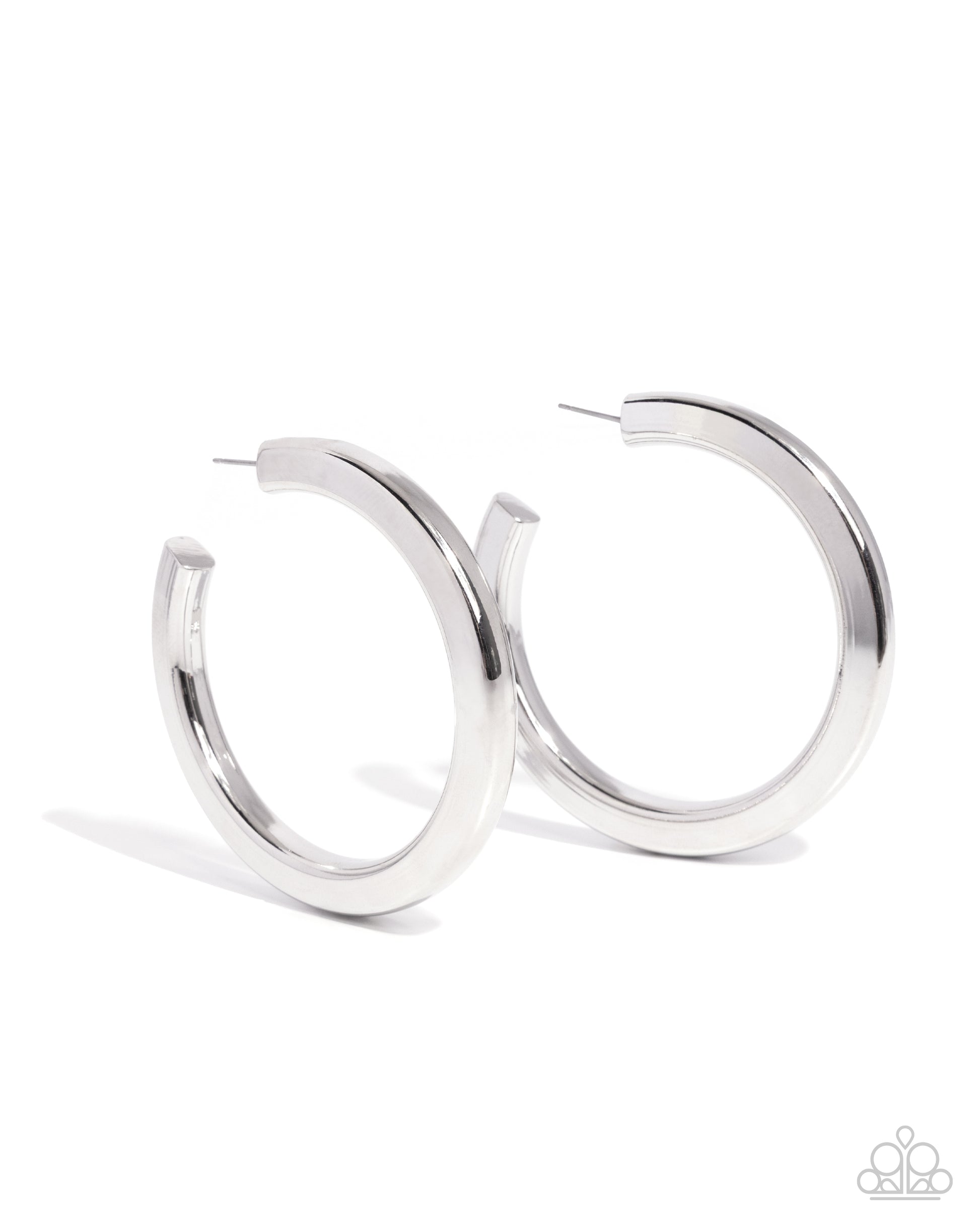 Sleek Spotlight - silver - Paparazzi earrings
