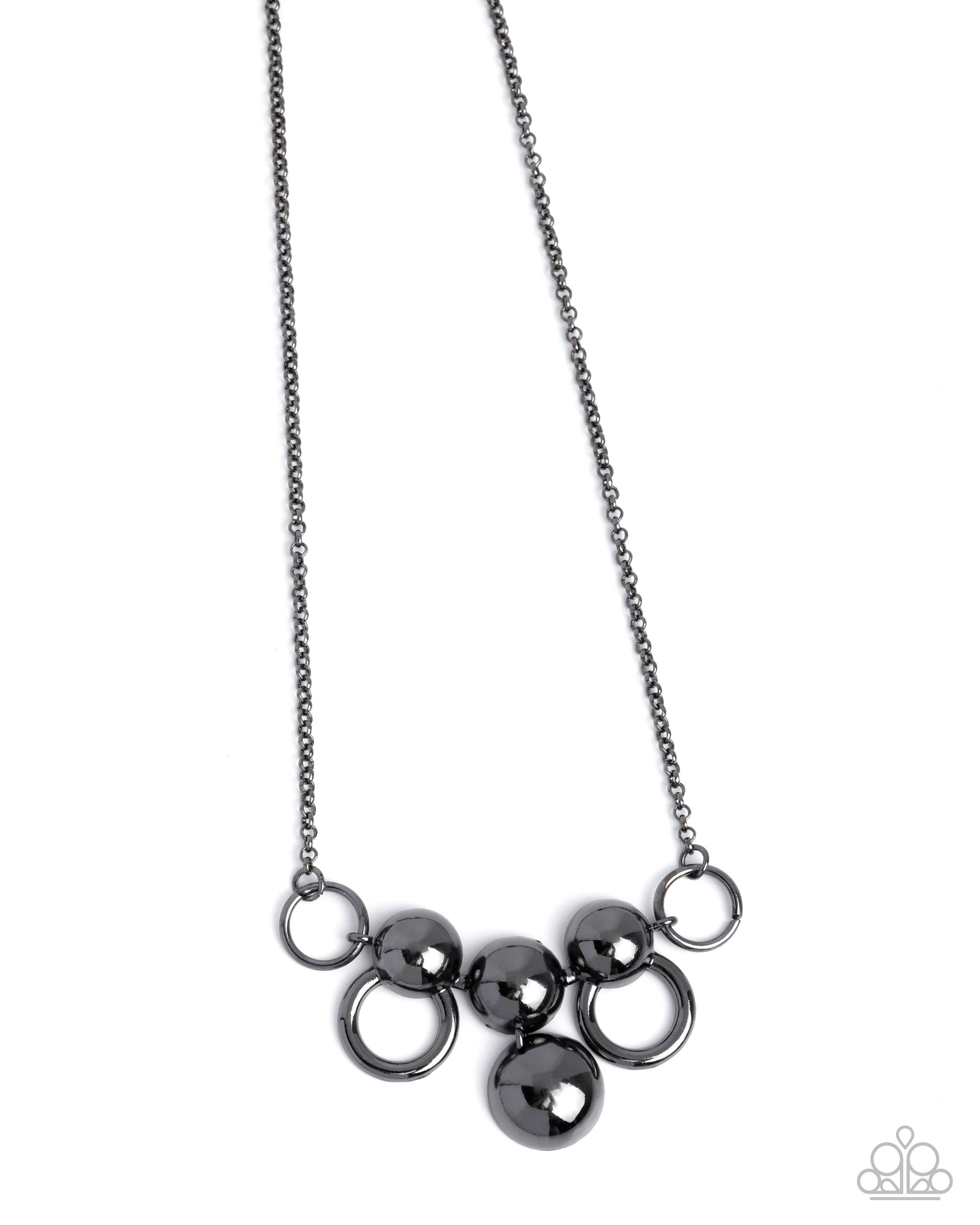 Sleek Staccato - black - Paparazzi necklace