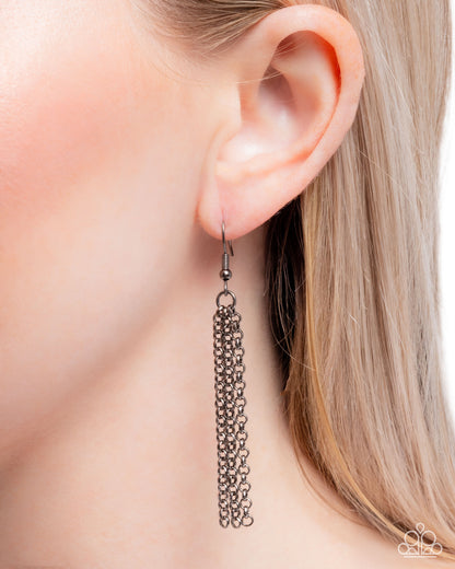 Sleek Staccato - black - Paparazzi necklace