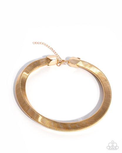 Sleek Suite - gold - Paparazzi necklace
