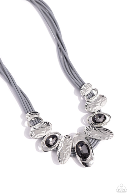 Sliding Splendor - silver - Paparazzi necklace