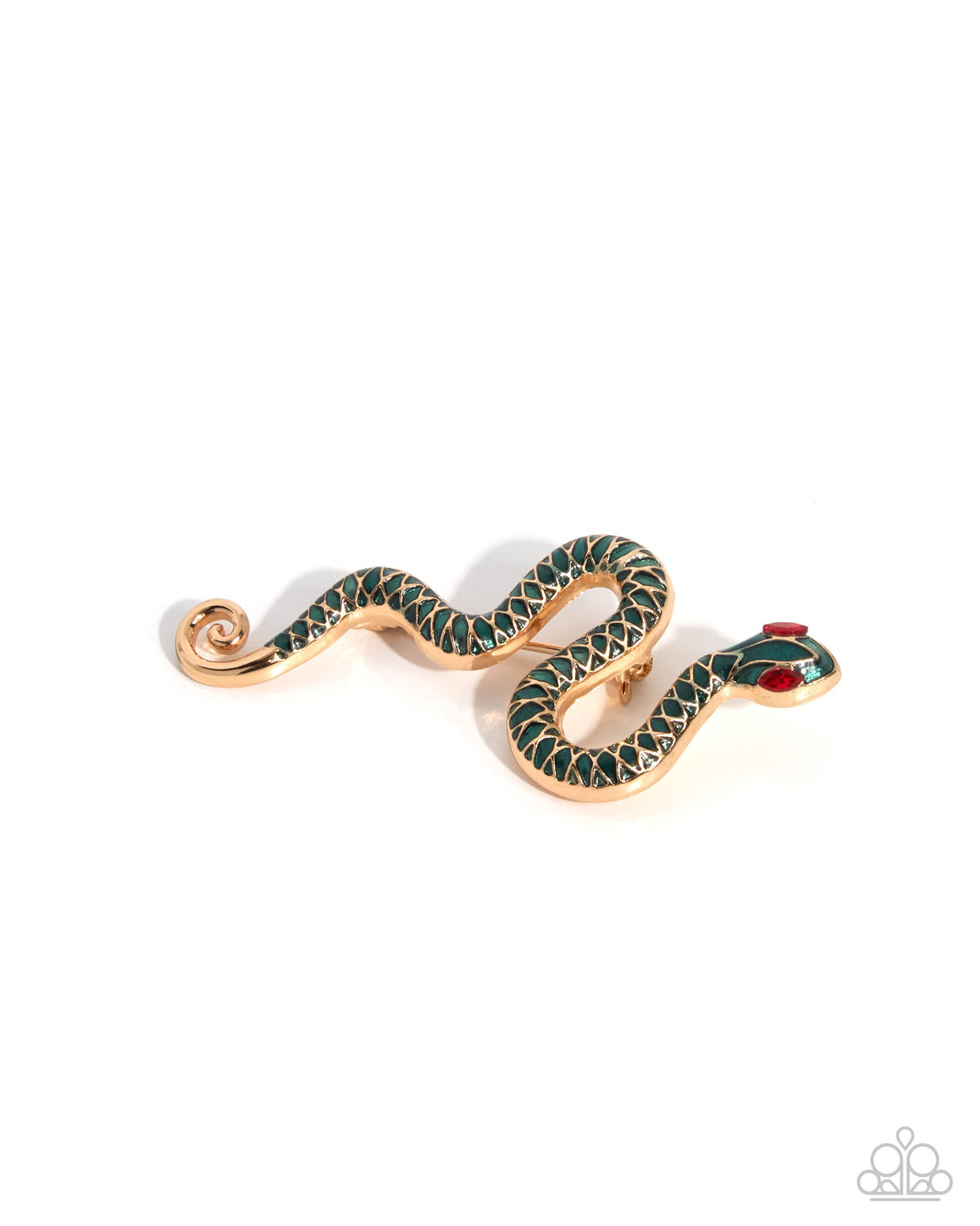 Slither Season - green - Paparazzi brooch