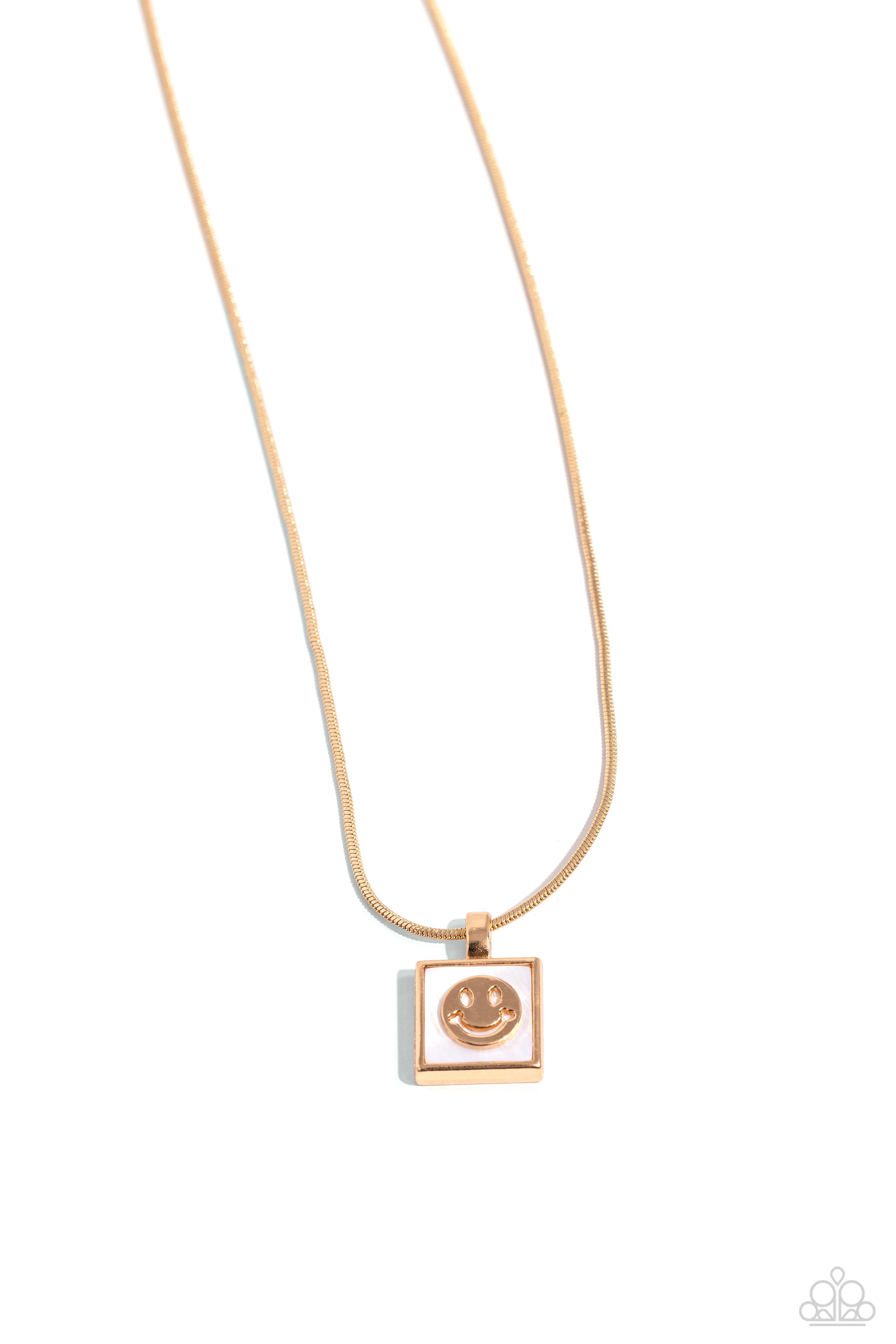 Smiley Season - gold - Paparazzi necklace