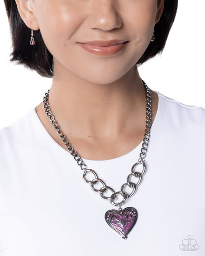 Smitten Scope - purple - Paparazzi necklace