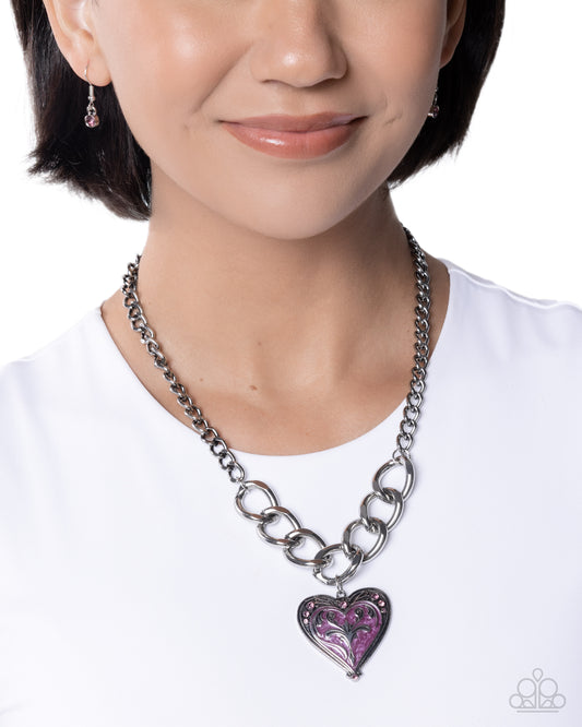 Smitten Scope - purple - Paparazzi necklace