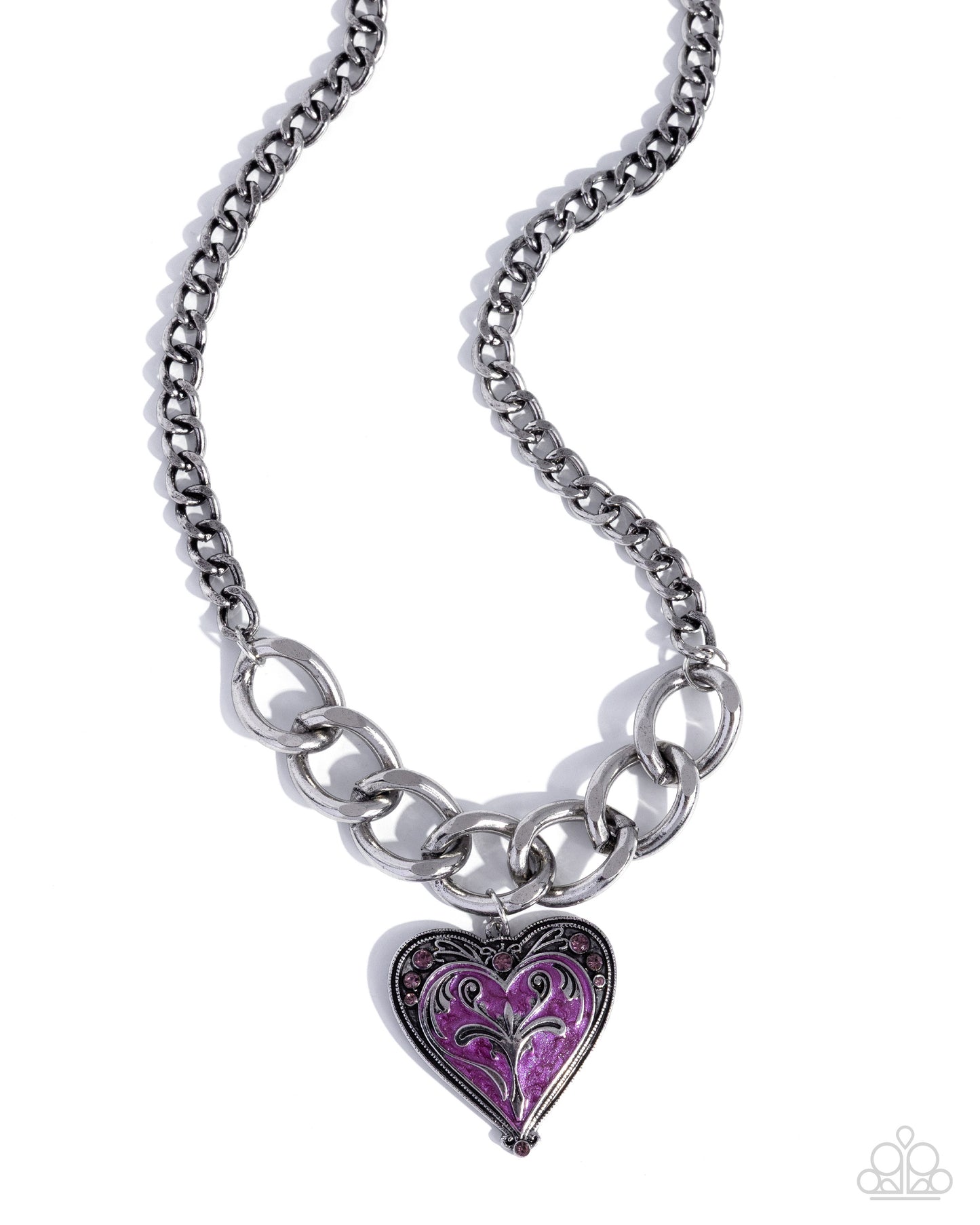 Smitten Scope - purple - Paparazzi necklace