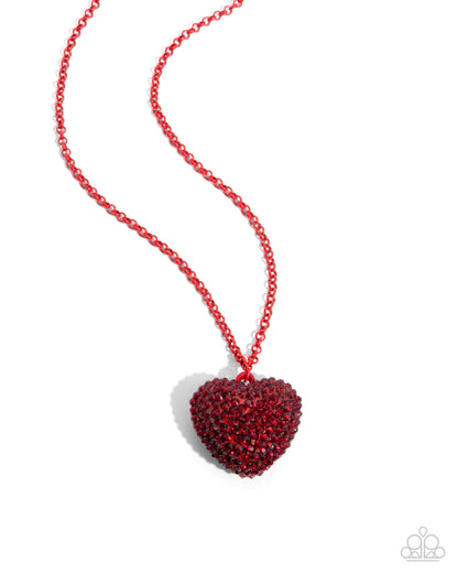 Smitten Sensation - red - Paparazzi necklace