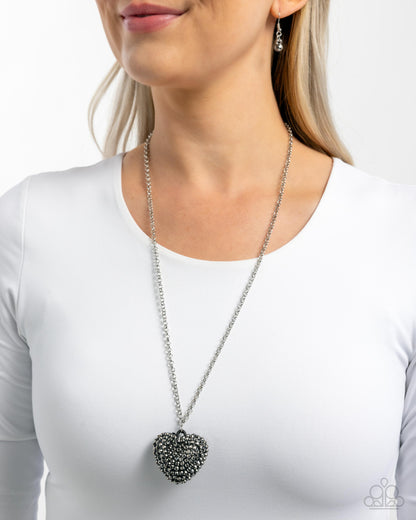 Smitten Sensation - silver - Paparazzi necklace