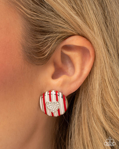 Smitten Stripes - multi - Paparazzi earrings