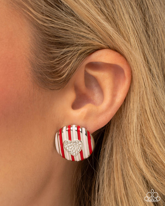 Smitten Stripes - multi - Paparazzi earrings