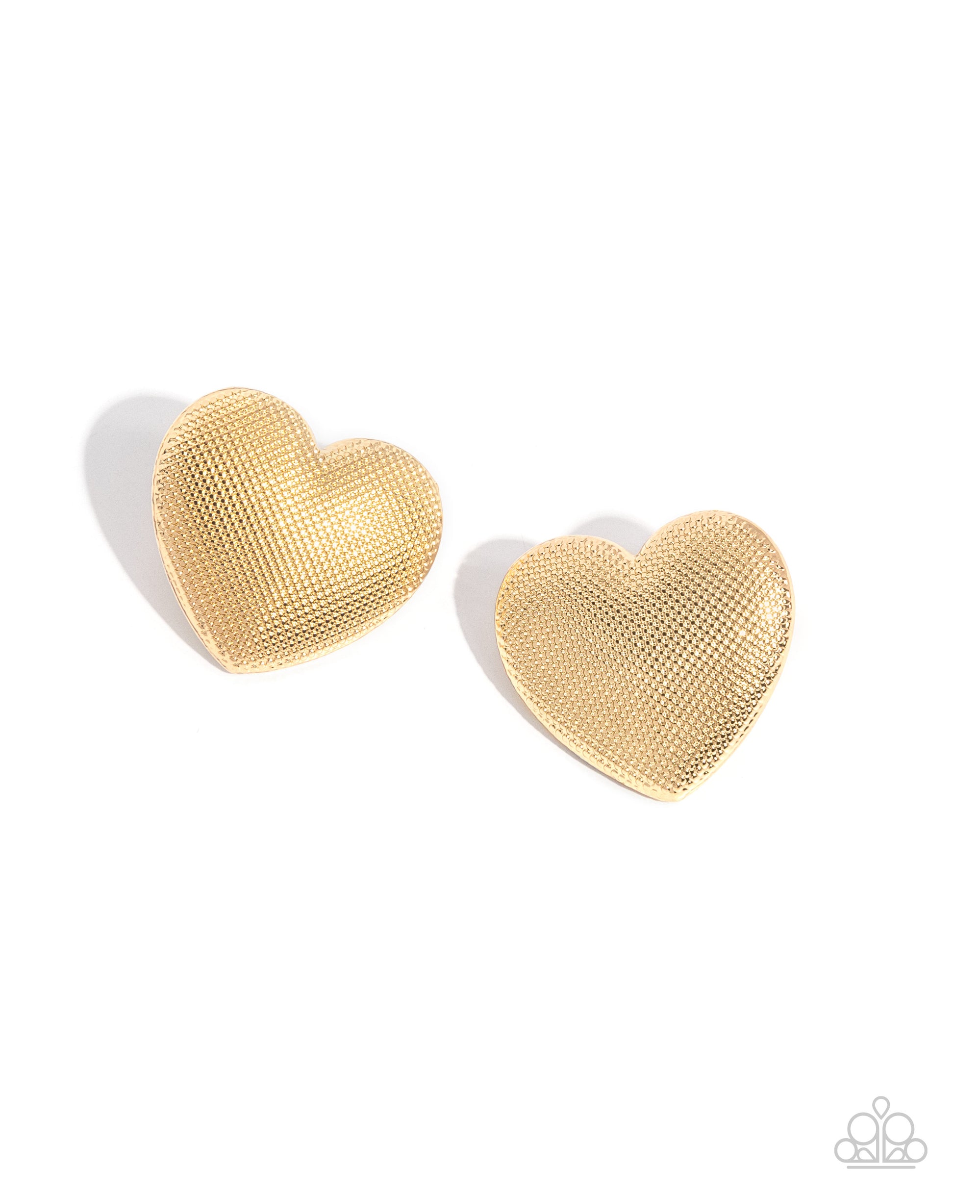 Smitten Studs - gold - Paparazzi earrings